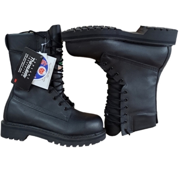 STC safety women's boots with vibram soles Made in Canada black sizs 8.5… - Picture 3 of 16